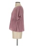 Madewell 100% Polyester Pink Texture &amp; Thread Micropleat Top Size S - photo 5