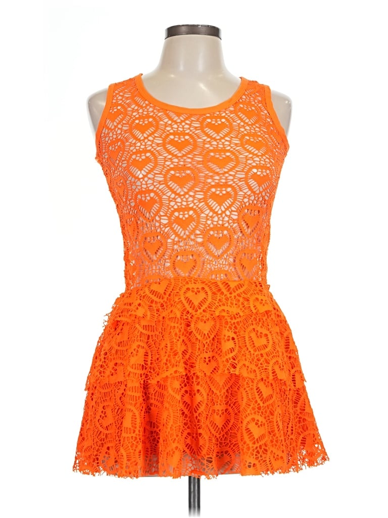 Pre-owned Unbranded Cocktail Dress In Orange