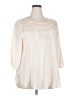 Eyeshadow 100% Rayon Ivory 3/4 Sleeve Blouse Size 2X - photo 1