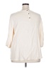 Eyeshadow 100% Rayon Ivory 3/4 Sleeve Blouse Size 2X - photo 2