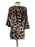 C established 1946 Animal Print Brown 3/4 Sleeve Blouse Size S - photo 2