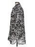 Lands' End 100% Cotton Animal Print Silver 3/4 Sleeve Button-Down Shirt Size L - photo 5