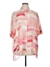 JM Collection 100% Polyester Color Block Pink Short Sleeve Blouse Size XL (petite) - photo 1