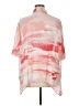 JM Collection 100% Polyester Color Block Pink Short Sleeve Blouse Size XL (petite) - photo 2