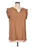 Pleione 100% Polyester Brown Sleeveless Blouse Size L - photo 1