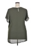 DR2 100% Polyester Green Short Sleeve Blouse Size XXL - photo 2