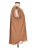 Pleione 100% Polyester Brown Sleeveless Blouse Size L - photo 4