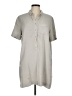 Topshop Gray Short Sleeve Button-Down Shirt Size 8 - photo 1