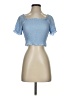 Shein 100% Polyester Blue Short Sleeve Top Size 4 - photo 1