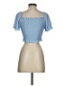 Shein 100% Polyester Blue Short Sleeve Top Size 4 - photo 2