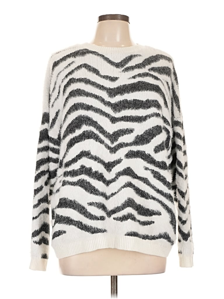 Pre-owned Time And Tru Pullover Sweater In Ivory