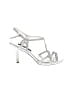 Nima 100% Leather Metallic Silver Sandals Size 7 - photo 1