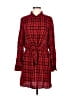Express 100% Rayon Plaid Red Casual Dress Size M - photo 1
