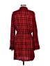 Express 100% Rayon Plaid Red Casual Dress Size M - photo 2