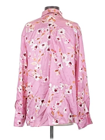 Morning Lady Inc. Long Sleeve Silk Top (view 2)