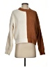 Abercrombie & Fitch 100% Polyester Color Block Tan Brown Pullover Sweater Size XS - photo 1