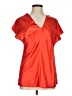 Helmut Lang 100% Viscose Red Short Sleeve Blouse Size 8 - photo 1