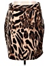 Grace Elements Animal Print Brown Faux Leather Skirt Size XL - photo 1