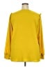 Ann Taylor LOFT 100% Polyester Yellow Long Sleeve Blouse Size 20 - photo 2