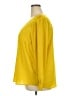Ann Taylor LOFT 100% Polyester Yellow Long Sleeve Blouse Size 20 - photo 5