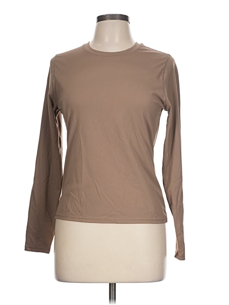 Pre-owned 90 Degree By Reflex Long Sleeve T-shirt In Brown