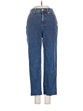Madewell The Petite Perfect Vintage Straight Jean in Bright Indigo Wash: Instacozy Edition (view 1)