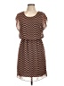 En Focus Studio 100% Polyester Chevron-herringbone Brown Casual Dress Size 10 - photo 1
