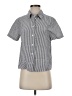 Jenni Kayne 100% Ramie Stripes Silver Short Sleeve Button-Down Shirt Size XS - photo 1