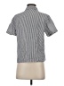 Jenni Kayne 100% Ramie Stripes Silver Short Sleeve Button-Down Shirt Size XS - photo 2