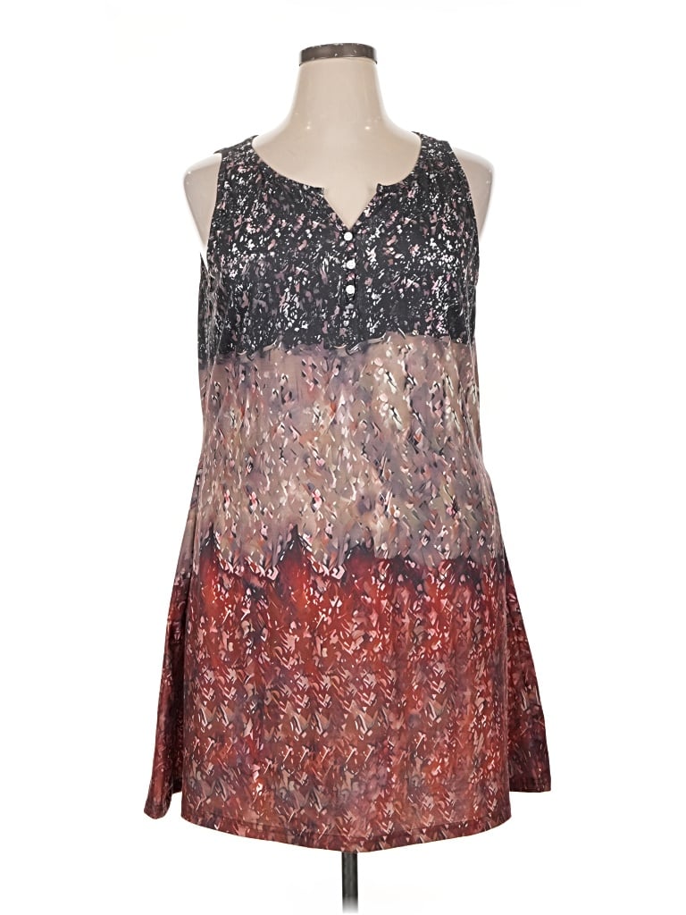 Pre-owned Unbranded Casual Dress In Burgundy