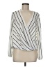 Banana Republic 100% Polyester Silver Long Sleeve Blouse Size M - photo 1