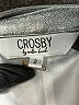 Crosby Metallic Solid Silver Casual Skirt Size 2 - photo 4