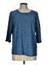 Purejill Blue 3/4 Sleeve Top Size Lg Petite - photo 1