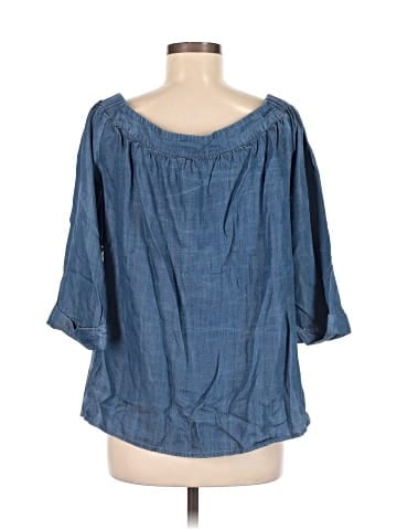 RD Style 3/4 Sleeve Button-Down Shirt (view 2)