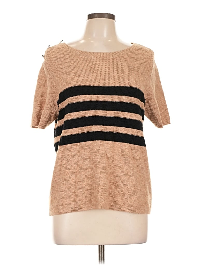 Pre-owned Chloe & Jasmine Short Sleeve Turtleneck In Brown