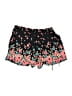 Justice 100% Rayon Floral Black Shorts Size 14 - photo 2