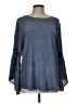 Spense 100% Viscose Blue Long Sleeve Blouse Size L - photo 1