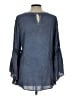 Spense 100% Viscose Blue Long Sleeve Blouse Size L - photo 2