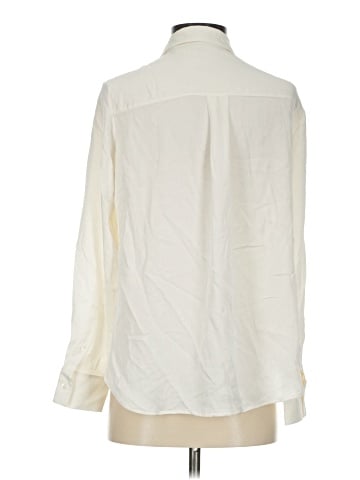 Theory Long Sleeve Silk Top (view 2)