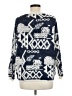 Everly Print Blue Pullover Sweater Size M - photo 2