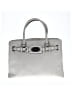 MICHAEL Michael Kors 100% Leather Chevron-herringbone Gray White Leather Satchel One size - photo 1