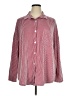 Blumin Stripes Burgundy Red Long Sleeve Button-Down Shirt Size 1X - photo 1
