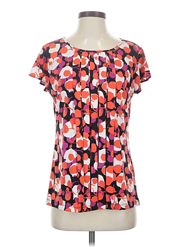 Pre-owned Liz Claiborne Short Sleeve Blouse In Pink