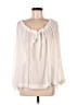 Spiegel 100% Polyester Ivory 3/4 Sleeve Blouse Size M - photo 1