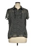 East5th 100% Polyester Houndstooth Gray Short Sleeve Blouse Size XL - photo 1