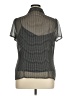 East5th 100% Polyester Houndstooth Gray Short Sleeve Blouse Size XL - photo 2