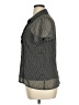 East5th 100% Polyester Houndstooth Gray Short Sleeve Blouse Size XL - photo 5