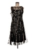 Sandra Darren 100% Polyester Graphic Black Cocktail Dress Size 6 - photo 1