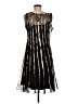 Sandra Darren 100% Polyester Graphic Black Cocktail Dress Size 6 - photo 2