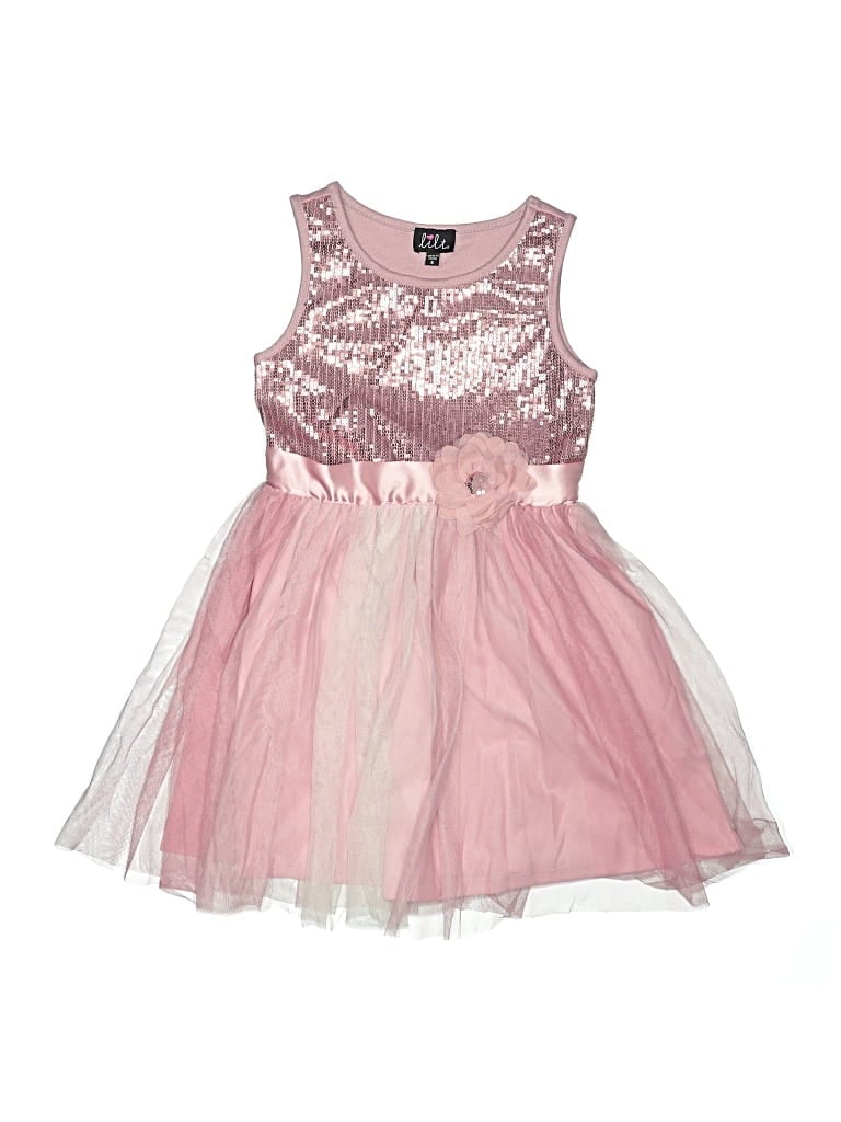 Pre-owned Lilt Kids' Dress In Pink